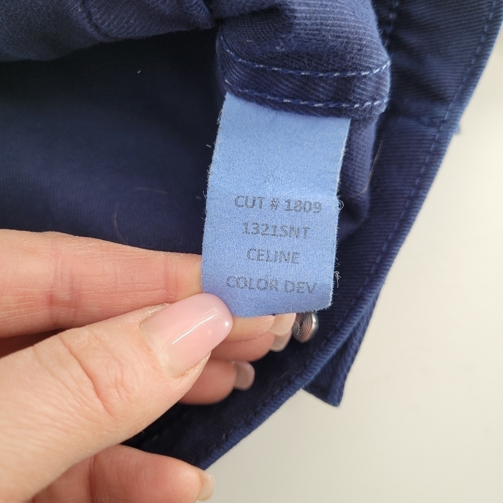 L’agence | Celine Slim Jacket In Marine Ocean Blue denim size small Petit - Picture 9 of 12
